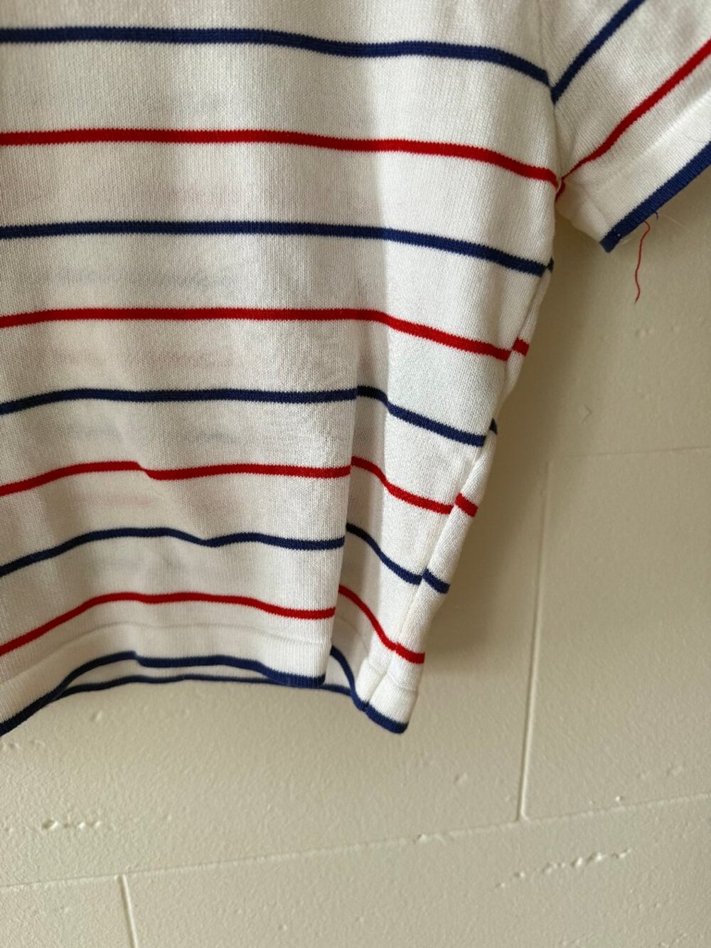 8 Birdies | Retro Stripe Knit Crop Top T-Shirt | Y2K |Small/Medium - Picture 4 of 9